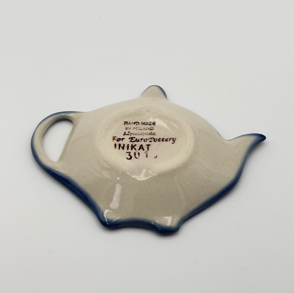 Boleslawiec Unikat Polish Handcrafted Floral Teapot Dish Made in Poland - Picture 3 of 6